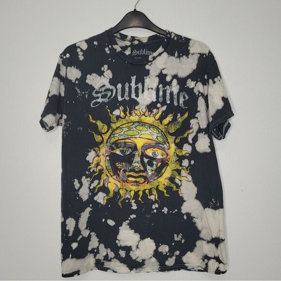 Sublime 40oz to freedom sun head graphic tie dye short sleeve pink shirt med - Picture 1 of 5